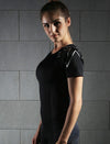 Compression sports tights short-sleeved women&#39;s stretch yoga clothes running quick-drying T-shirt training fitness clothing female slim suit