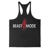 Summer Cotton Fitness Muscle Men&#39;s Thin Shoulder Strap I-print Halter Vest