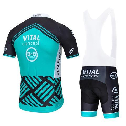 Vital Sports Men’s Performance Kit: Stealth Black Jersey &amp; Bib Set