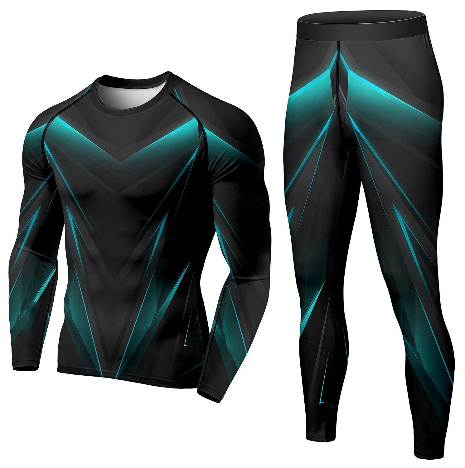 Men’s 2-Piece Tracksuit – Long Sleeve Top &amp; Pants, Winter Running