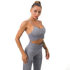 Women&#39;s Seamless Knitted Sling Sports Bra Yoga Suit