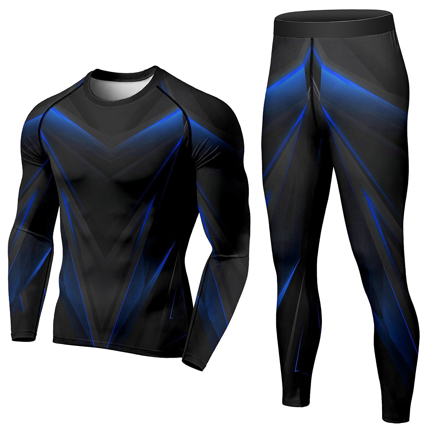 Men’s 2-Piece Tracksuit – Long Sleeve Top &amp; Pants, Winter Running