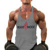 Summer Cotton Fitness Muscle Men&#39;s Thin Shoulder Strap I-print Halter Vest